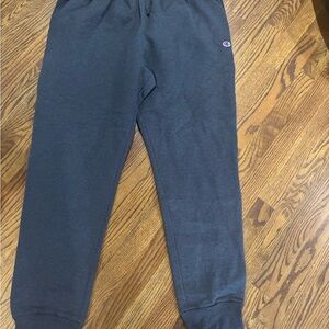 Champion Men’s Blue Sweatpants, XL – Cotton/Fleece Joggers, Drawstring Waist New